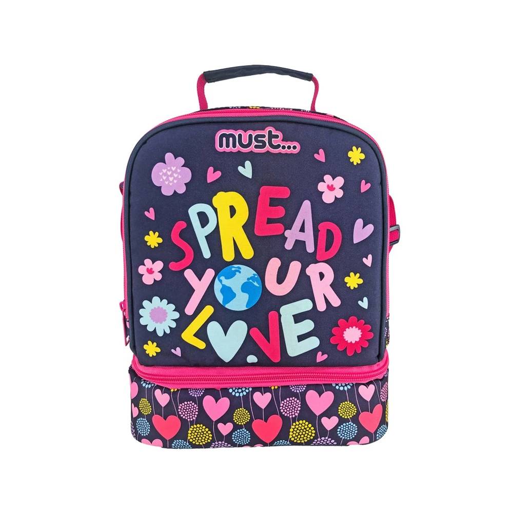 Ισοθερμικό τσαντάκι φαγητού με πολύχρωμο σχέδιο SPREAD YOUR LOVE